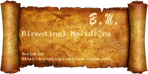 Birnstingl Melióra névjegykártya